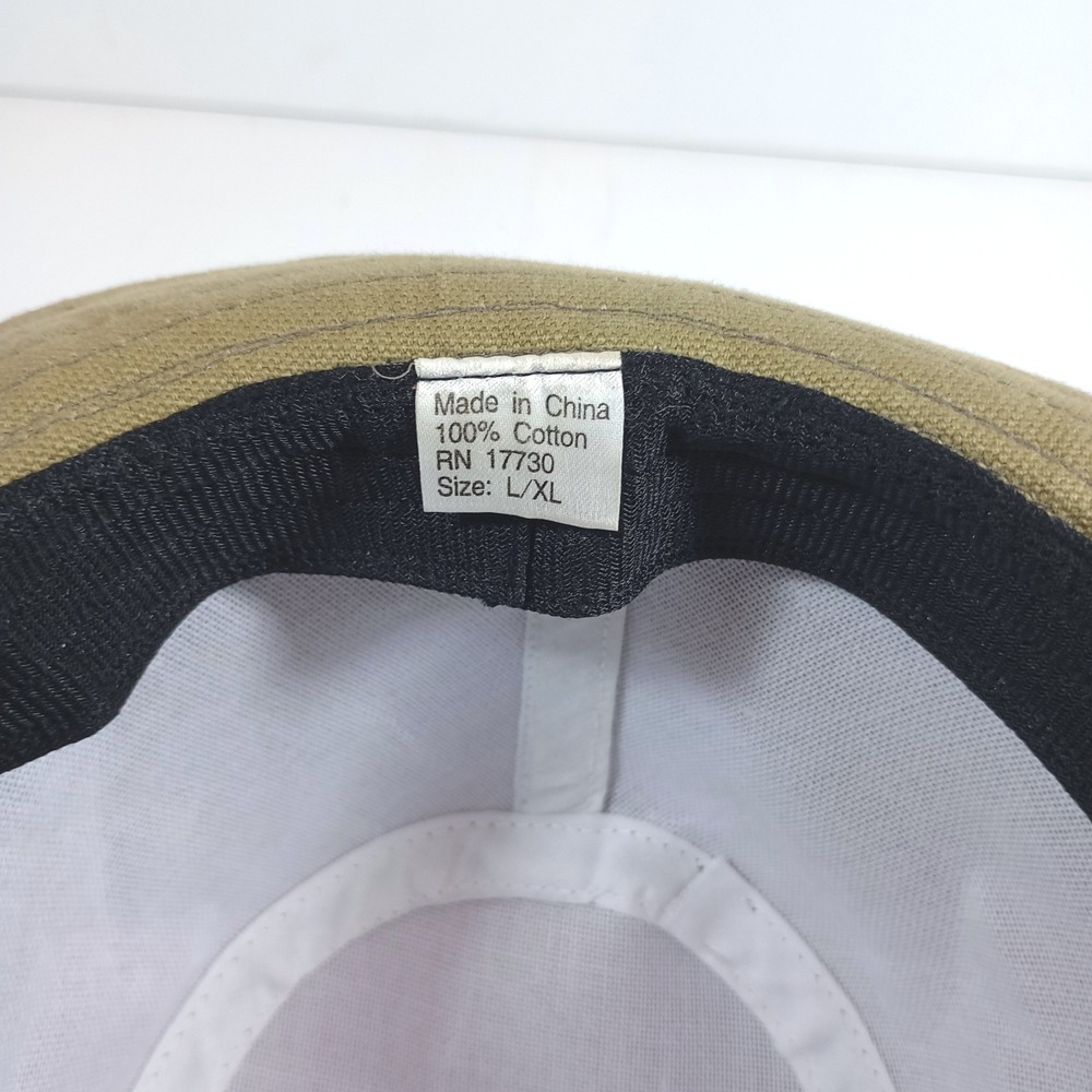 Mens Fedora Sun Hat L/XL Khaki Tan Cotton Canvas Safari Outback RN17730 Summer - Picture 6 of 6